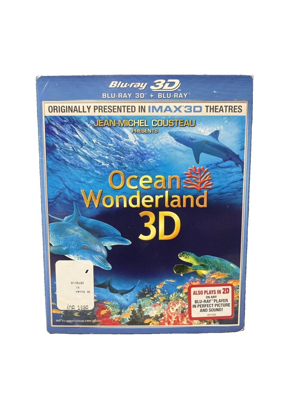 Jean-Michel Cousteau Presents Ocean Wonderland 3D Blu-ray New Slipcover IMAX
